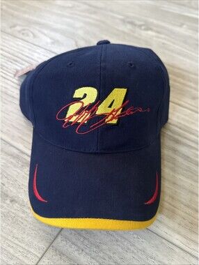 VINTAGE Nascar Racing Hat Strap Back Blue Winners Circle Jeff Gordon 24